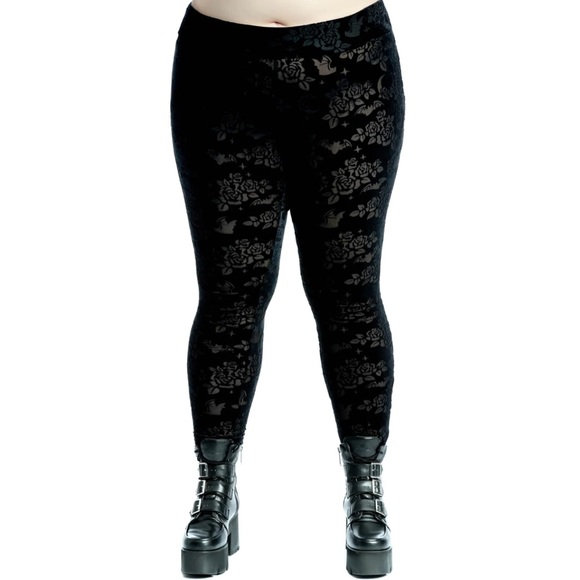 Killstar Pants - Killstar | Hayzel Velvet Leggings 4XL